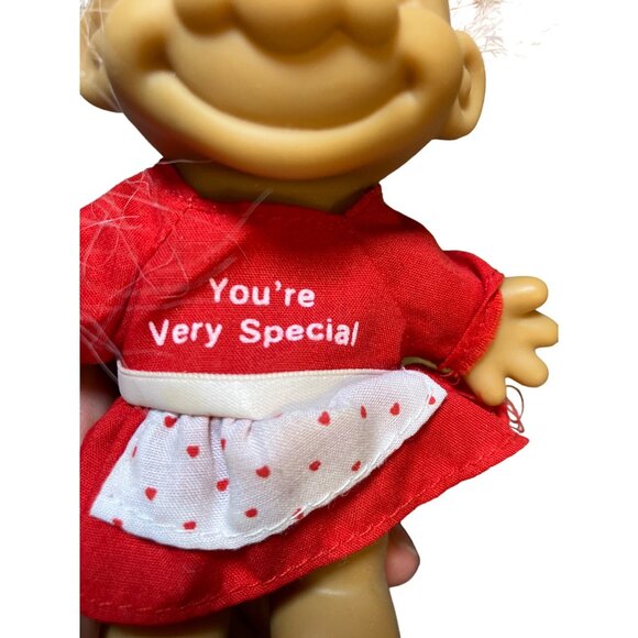 Russ You’re Very Special Troll Doll Pink Hair Red Heart Dress Valentine’s Day - Picture 8 of 8